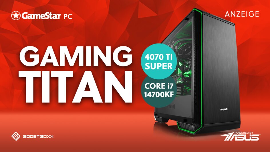 Teaserbild für Jetzt mit GeForce RTX 4070 Ti Super: Der GameStar PC TITAN S ist besser denn je