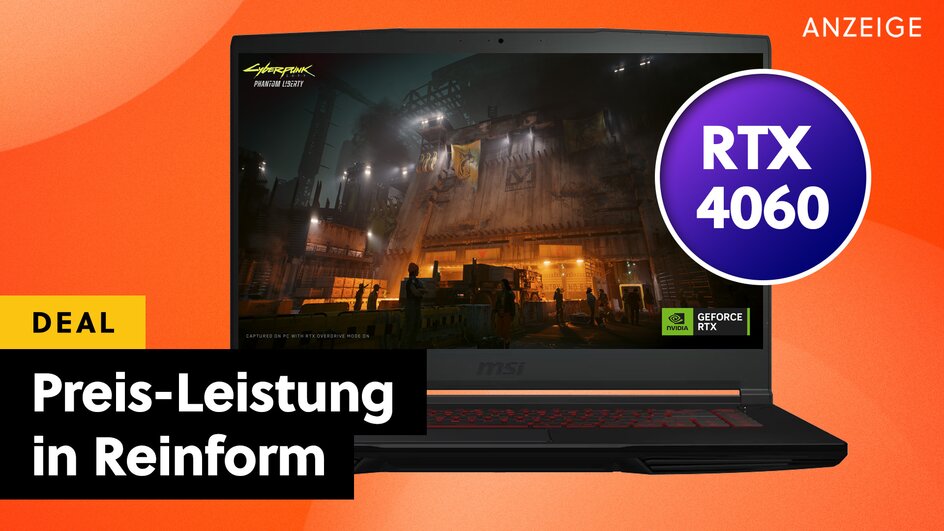 Teaserbild für Effizienz-Monster mit RTX 4060: Dieser Gaming-Laptop schmeichelt euren Augen und schont den Geldbeutel