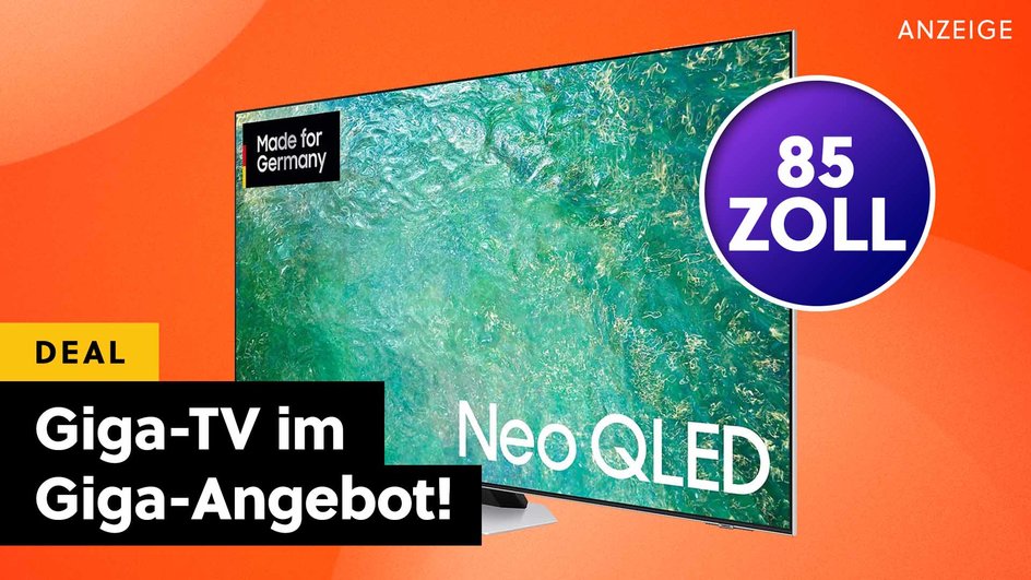 Teaserbild für Riesiger 4K-Smart-TV zum winzig kleinen Preis: 85 Zoll Samsung Neo QLED-TV mit HDR und 120Hz günstig wie nie