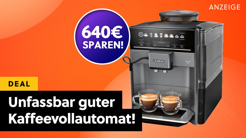 Teaserbild für Siemens Kaffeevollautomat zum halben Preis: Bei so einem Angebot müssen DeLonghi, Philips + Jura zittern!