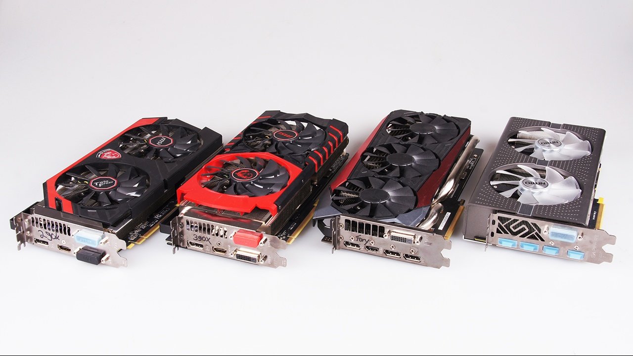 AMD Radeon Grafikkarten Vergleich - RX 580 gegen R9 Fury, R9 390X und R9 290X