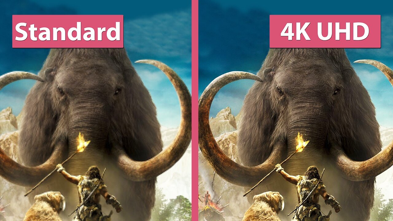 Far Cry Primal - Patch 1.3.0: 4K und Standard-Texturen im Vergleich