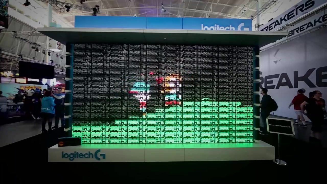 Logitech G810 - Hardware kreativ: Videoleinwand aus 160 RGB-Tastaturen