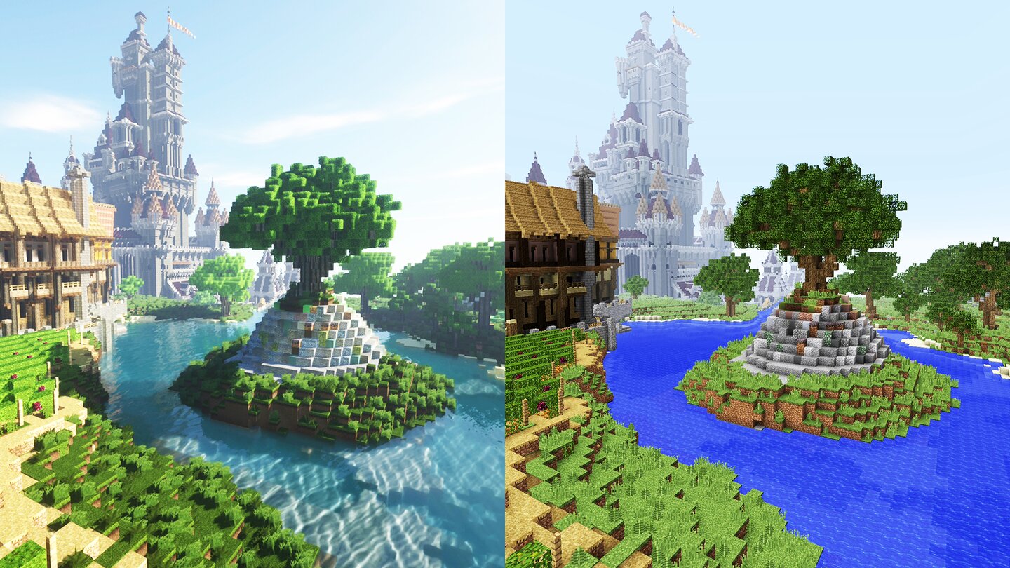 Minecraft - Atemberaubende Grafik und Ray Tracing dank Shader-Mods