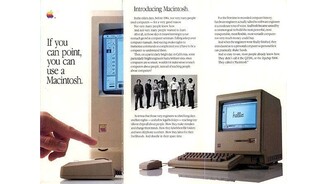 Eine Zeitungsanzeige soll die Einfachheit des Mac hervorheben.