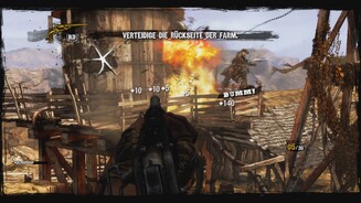 Call of Juarez: GunslingerNeben diversen Western-Klischees dürfen in Gunslinger natürlich auch rote, hochexplosive Fässer nicht fehlen.