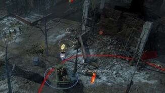 Company of Heroes 2Oh-oh: Bei der Jagd auf zwei Scharfschützen kommt unserem Spähfahrzeug ein Panzerabwehrgeschütz aus dem Schatten entgegen.