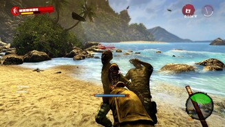 Dead Island: RiptideMit einem kräftigen Fußtritt halten wir uns aufdringliche Hirnknabberer vom Leib.