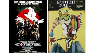 Die kuriosesten Filmposter aus aller Welt: Ghostbusters – Die Geisterjäger (links: Deutschland; rechts: Tschechien)