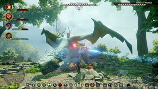 Dragon Age: InquisitionJede Gegend hat ihren passenden Drachen, im Urwald haust dieses grüne Exemplar, das Eis statt Feuer spuckt.