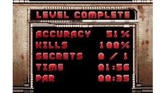 Level completion screen