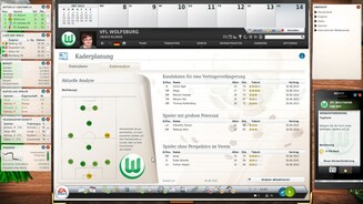 Fussball Manager 13Bei Bedarf können wir unseren Co-Trainer eine Kaderanalyse erstellen lassen, um Problemstellen in unserer Wunschaufstellung zu identifizieren.