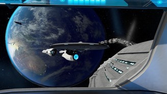Star Trek: Bridge CrewGleich zu Beginn des Spiels gibt’s einen imposanten Anflug auf die U.S.S. Aegis im Trockendock.