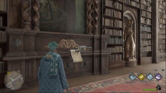 Hogwarts Legacy Revelio-Handbuchseiten Bibliotheksanbau 03 - Der alte Bibliothekar