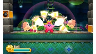 Kirby Triple DeluxeEine von Kirbys neuen Fähigkeiten: die Glocke.
