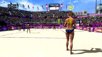 London 2012Hübsche Ansicht. Dafür lieben wir Damen-Beachvolleyball. Und wegen des Sports natürlich!