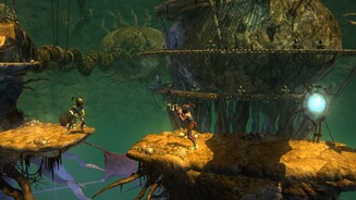 Oddworld: Abes Oddysee - New n TastyHäufig müssen wir die Pfeif- und Furzparolen unserer Artgenossen nachahmen, um passieren zu dürfen. Banal, aber witzig.