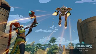 Paladins: Champions of the RealmPaladins ist ein Helden-Shooter und liefert entsprechende Figuren mit, beispielsweise den Klassiker Bogenschütze und ein kleines Vieh in einem Roboter-Anzug, wie wir es auch in vielen anderen Shootern dieser Art sehen.