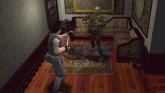 Resident Evil (1996)Im Kern ist der Horror-Klassiker Resident Evil eigentlich nicht sonderlich gruselig. Man stolpert durch ein mysteriöses Herrenhaus, streckt Zombies, Monsterhunde und Mutanten nieder und muss dabei penibel auf den Munitionsverbrauch achten – spektakulär ist anders. Das Grauen ergibt sich eher unfreiwillig: durch die schreckliche Bedienung. Unser Alter Ego dreht sich nervenaufreibend langsam und kann obendrein nur in drei grobe Richtungen zielen: schräg nach unten, schräg nach oben oder waagerecht. In der Regel also genau da hin, wo sich unser Gegner gerade nicht befindet. Ob wir den überhaupt sehen können, ist oft Glückssache, denn die Kamera orientiert sich nicht an der Spielfigur, sondern wechselt mit jedem Raum, den wir betreten, in eine andere feste Position. Immerhin: Die Ladepausen vor jedem neuen Zimmer geben uns die Gelegenheit, uns auf das Grauen der nächsten Kamera-Fehlstellung vorzubereiten.