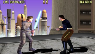 Star Wars: Masters of Teräs Käsi (1997)Der Imperator will sich für die Todesstern-Zerstörung rächen … mit einem ungelenken Prügelspiel! Bei diesem umlautfreudigen Tekken-Klon für die PlayStation-Konsole ist so ziemlich alles Käse. Duelle wie Luke gegen Han machen wenig Sinn, flaue Grafik, schlecht ausbalancierte Charaktere und träge Steuerung sorgen für einen raschen K.O.