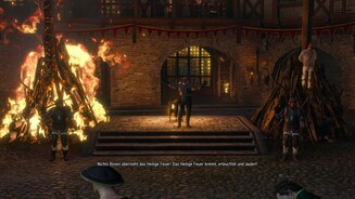 The Witcher 3: Wild HuntMagier und Nichtmenschen enden in Novigrad auf dem Scheiterhaufen.