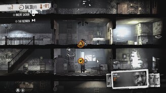 This War of Mine: The Little OnesTagsüber verrichten unsere Figuren in Echtzeit ihre Aufgaben: Sie kochen, bauen oder bessern die Wohnung auf.