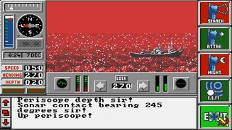 The Hunt for Red October (1987)Auf Basis des gleichnamigen Romans erscheint 1987 The Hunt for Red October für Atari, Amiga, C64 und den PC. Das Spiel verknüpft eine U-Boot-Simulation mit Strategiespiel-Elementen. Die KI der sowjetischen U-Boot-Kommandanten, die bei jedem neuen Spiel ihre Taktik ändern, sorgt für einen hohen Wiederspielwert von The Hunt for Red October.