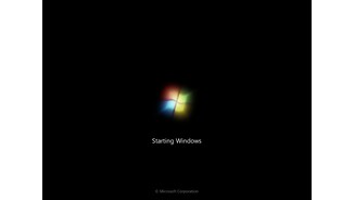 Startbildschirm der Windows-7-Installation