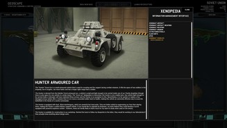 Xenonauts - Screenshots aus der Early-Access-VersionEin ferngesteuertes »Hunter«-Aufklärungsfahrzeug. Es braucht vier Plätze im Transportheli und ist teuer, dafür aber nützlich,