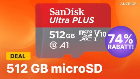 Eine microSD mit 512 GB bekommt ihr aktuell 76 Prozent günstiger!