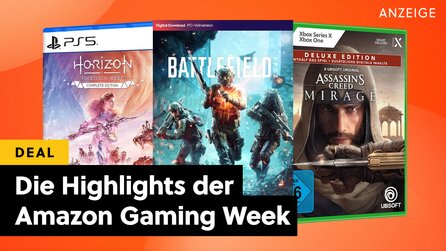 Teaserbild für Die Amazon Gaming Week ist gestartet: Jetzt hunderte Spiele und Hardware für PC, PS5, Xbox und Switch günstig sichern!