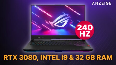 NVIDIA RTX 3080, Intel i9 + 32 GB RAM: 240Hz ASUS Gaming Laptop jetzt mit über 400€ Rabatt im Amazon Angebot