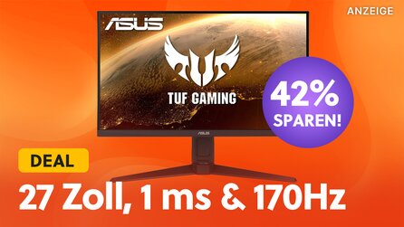 Teaserbild für Da kann nicht mal der Prime Day mithalten: ASUS Gaming Monitor mit WQHD + 1 ms Reaktionszeit bei Amazon saftig reduziert