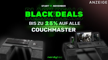 Black Deals - Holt euch den coolen Couchmaster von nerdytec mit bis zu 100 € Rabatt