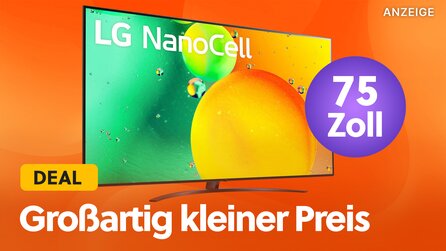 Teaserbild für Riesiger 4K Smart-TV bietet richtig viel für wenig Geld - Damit erlebt ihr Sport, Filme und Serien auf 75 Zoll in HDR