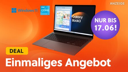 Teaserbild für Samsung Galaxy Book 3: Superleichtes und supersmartes Notebook bei MediaMarkt 22% reduziert - aber nicht mehr lange!