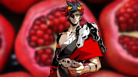 Spieler zockt Hades durch - auf einem Granatapfel als Controller