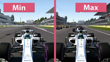 F1 2017 - Minimale und maximale Grafik-Details im Vergleich