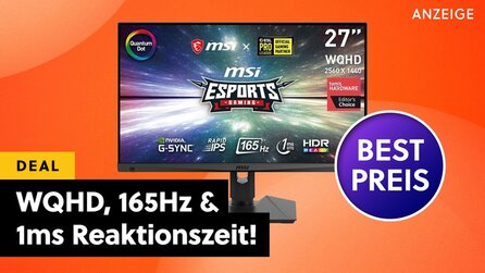 Ein WQHD QLED-Gaming-Monitor von MSI haut die Fachpresse um und er war noch nie so günstig wie jetzt bei Amazon!