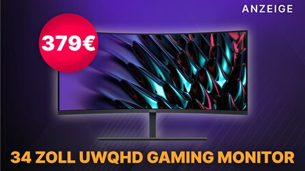 Teaserbild für 34 Zoll Gaming Monitor mit UWQHD und 165 Hz extrem günstig bei MediaMarkt