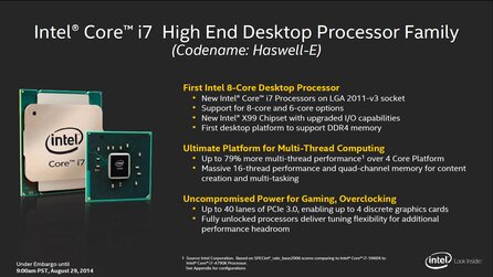 Intel Haswell-E - Herstellerpräsentation