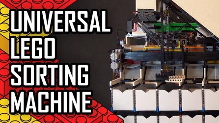Künstliche Intelligenz - Maschine aus Legosteinen sortiert Legosteine per KI