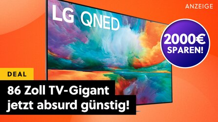 Teaserbild für 86 Zoll, 4K-Auflösung und 120Hz: Raumfüllender TV-Koloss von LG nur für kurze Zeit mit mehr als 2000€ Rabatt im MediaMarkt-Angebot!