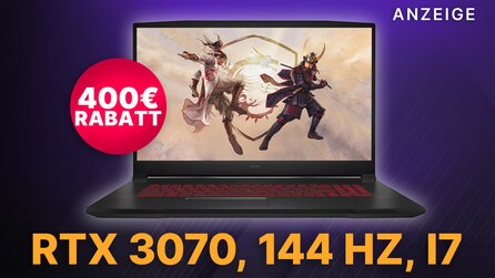 Gaming Laptop MSI Katana GF76 mit NVIDIA GeForce RTX 3070: Spart 400€ - aber nur bis morgen!