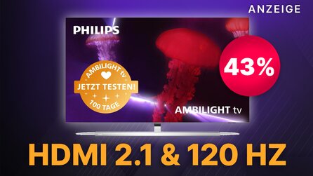 Philips 4K OLED Smart TV mit 65 Zoll, HMDI 2.1 für die PS5 zum halben Preis - zockt Star Wars Jedi: Survivor mit 120Hz!