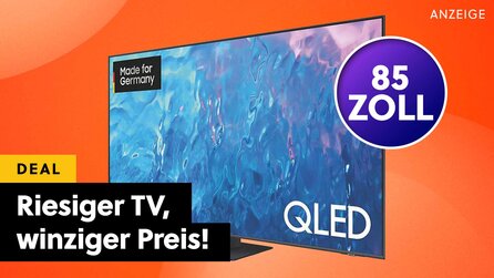 Teaserbild für 85 Zoll Samsung QLED-TV günstig wie nie bei Amazon: Gigantischer 4K-Smart-TV mit HDR und 120Hz zum Hammerpreis