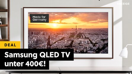 Teaserbild für Samsung QLED Smart TV für unter 400€: Bei Amazon gibts einen ganz besonderen 120Hz Fernseher mit brillantem Bild gerade richtig günstig!