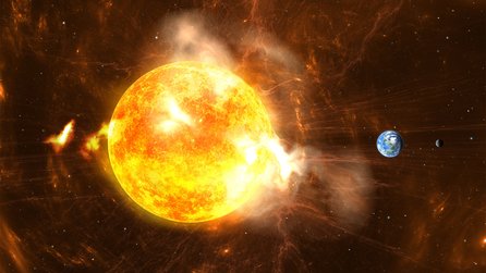 Teaserbild für Sonnenstürme und Co.: Wie gefährlich ist Weltraumwetter für unsere moderne Technologie?