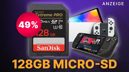 128GB Speicherkarte 50% günstiger: MicroSD für Switch, Handy + Steam Deck zum halben Preis bei Amazon
