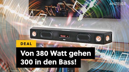 Teaserbild für XXL-Soundbar mit Ganzkörpermassage: Dieses Surround-Biest ist nichts für schwache Nerven, aber für schmale Geldbeutel!
